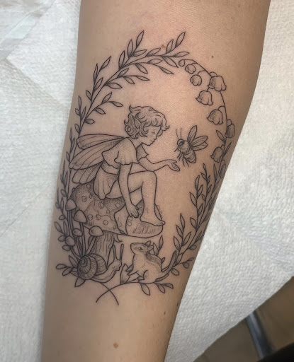 Find tattoo ideas between breast for your next unique tattoo in Duluth at Peach Tattoo