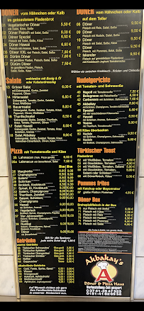 Menu / carte de Akbakay’s Döner&Pizza Haus à Plauen