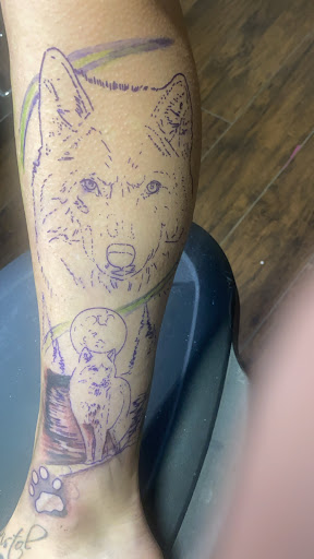 Explore flower arm tattoo ideas, creative tattoo ideas in Roanoke, available at Saint Cecilias Art Studio