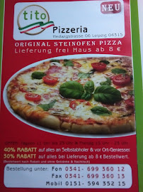 Carte du Tito Pizzeria plus Vegan Leipzig à Leipzig