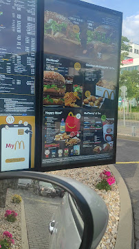 Menu / carte de McDonald's à Berlin