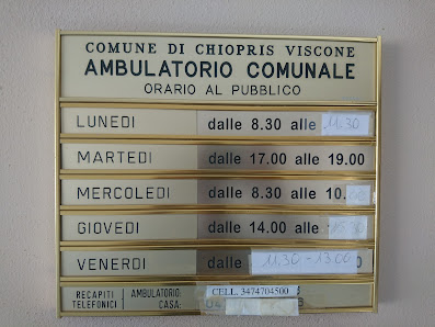 Ambulatorio Comunale Di Chiopris Viscone Via Roma, 10, 33048 Chiopris UD, Italia