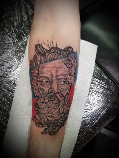 Explore hufflepuff tattoo ideas, creative tattoo ideas in Conway, available at Primal Urge Tattoos