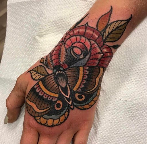 Explore mens upper arm tattoo ideas, creative tattoo ideas in Astoria, available at 10 Thousand Foxes Tattoo - Astoria