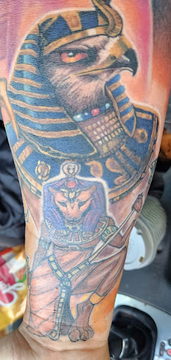 Explore native tattoo sleeve ideas, creative tattoo ideas in Atoka, available at Lucky Devil Tattoo