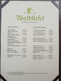 Menu du Cafe Pension Waldliesel UG à Dornstetten
