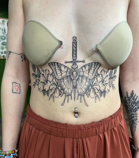 Explore meliodas tattoo ideas, creative tattoo ideas in Bloomington, available at Crystal Moon Body Arts