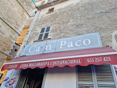 Restaurante Ca´n Paco Sa Plaça, 5, 07510 Sineu, Illes Balears, España