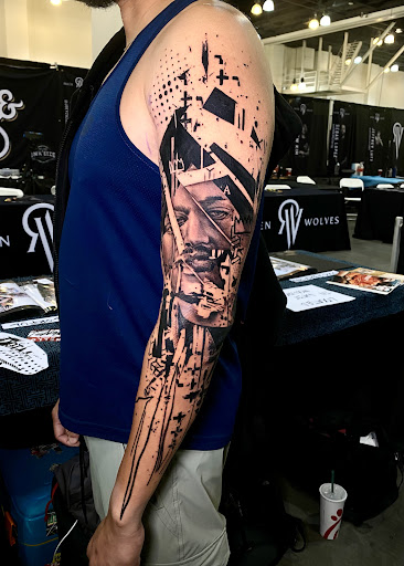 Explore womens thigh tattoo ideas, creative tattoo ideas in Los Angeles, available at Malaka Tattoo Collective