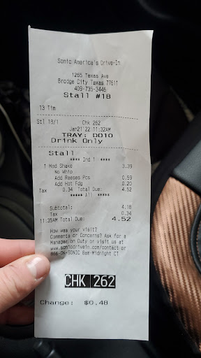 Fast Food Restaurant «Sonic Drive-In», reviews and photos, 1265 Texas Ave, Bridge City, TX 77611, USA