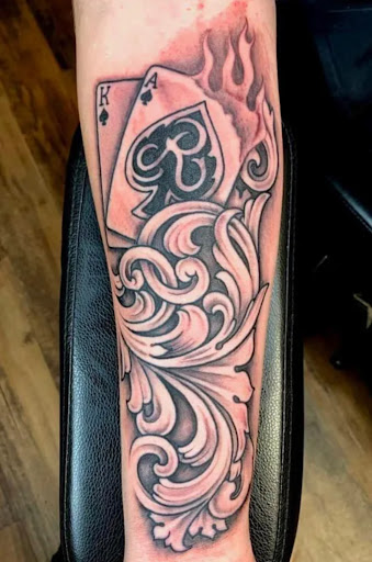 Explore word tattoo ideas for men, creative tattoo ideas in Durham, available at Tattoo Asylum