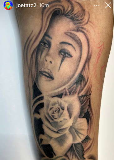 Explore wolf neck tattoo ideas, creative tattoo ideas in Houston, available at 333 Tattoo Studio HTX