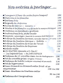 Restaurant français La Plancha du pêcheur à Ondres - menu / carte