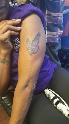 Explore blade runner tattoo ideas, creative tattoo ideas in Wilmington, available at The Gay Penguin Piercing and Tattoo in Wilmington Nc