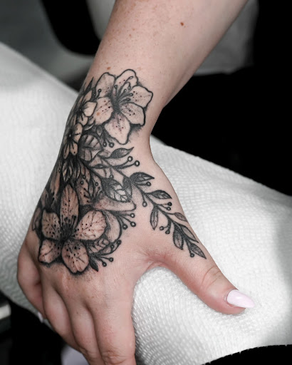 Explore trumpet tattoo ideas, creative tattoo ideas in Saint Petersburg, available at Phoebus Tattoos