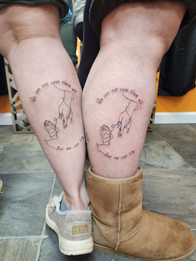 Find best friend tattoos ideas for your next unique tattoo in Dickinson at Creative InSight Tattoo
