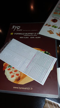 Kyodo Sushi à Reims menu