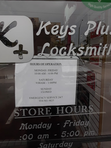 Locksmith «Keys Plus Locksmith», reviews and photos, 2832 Stirling Rd, Hollywood, FL 33020, USA
