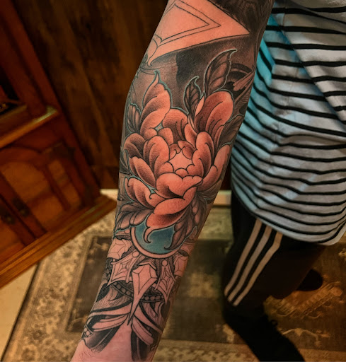 Explore womens sternum tattoo ideas, creative tattoo ideas in Hudson, available at The Bohemian Social Club