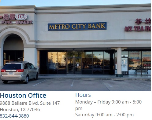 Metro City Bank - Houston Branch