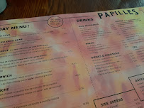 Papilles à Paris menu