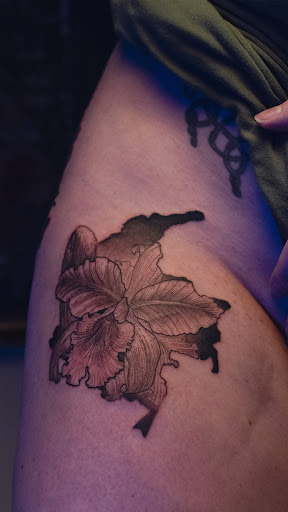 Explore pec tattoo ideas, creative tattoo ideas in Hudson, available at The Bohemian Social Club