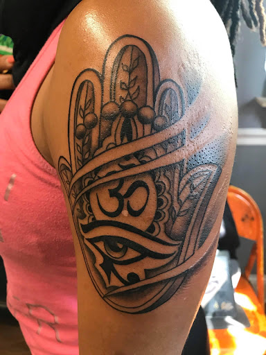 Explore christian chest tattoo ideas, creative tattoo ideas in Charlotte, available at Blessed Wit Ink