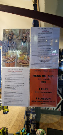 Restaurant africain Les Tontons Afro à Lille - menu / carte