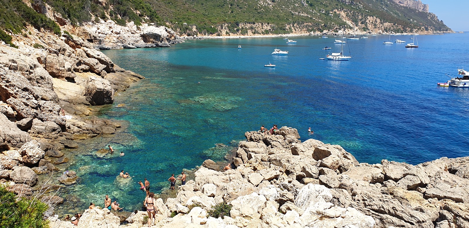 Foto av Cala di Pedra Longa med rak strand