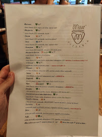 Restaurant italien Mast' à Paris (le menu)