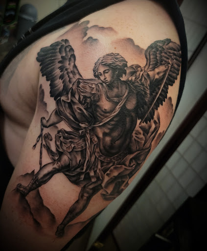 Explore mens christian tattoo ideas, creative tattoo ideas in New Castle, available at New Castle Handcrafted