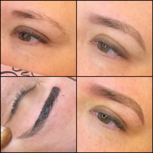 Explore letter tattoo cover up ideas, creative tattoo ideas in Peoria Heights, available at BeautiFULL Brows By Jen Microblading - Permanent Makeup Wild Honey Beauty Studio