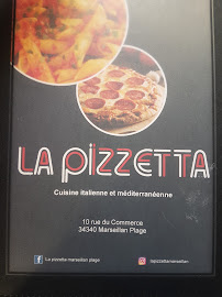 Restaurant italien La Pizzetta à Marseillan (le menu)