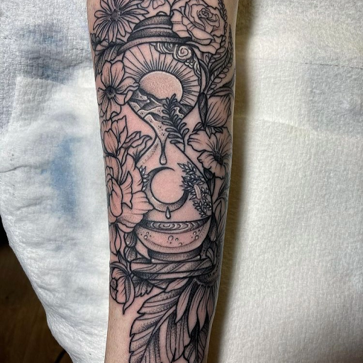 Explore hippo tattoo ideas, creative tattoo ideas in Columbus, available at Amenti Tattoo Studio. LLC (Appointment Only)