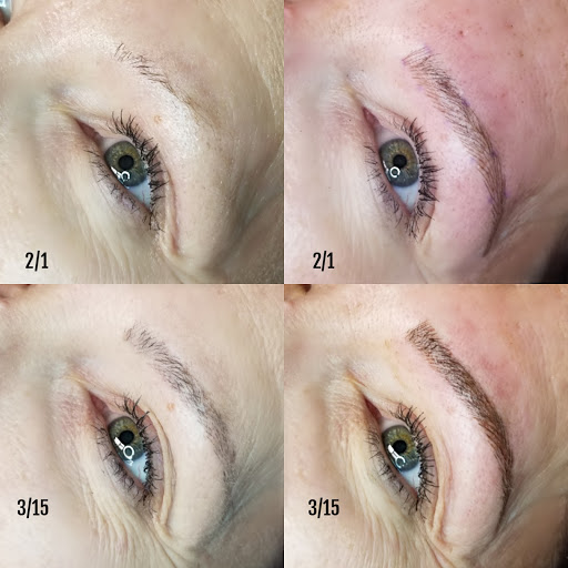 Explore tattoo cover up ideas for shoulder, creative tattoo ideas in Peoria Heights, available at BeautiFULL Brows By Jen Microblading - Permanent Makeup Wild Honey Beauty Studio