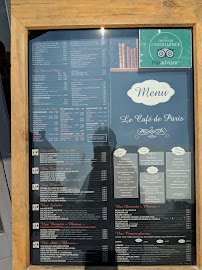 Restaurant Le Café de Paris à Honfleur (le menu)