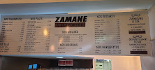 Menu / carte de Zamane 16 à Paris