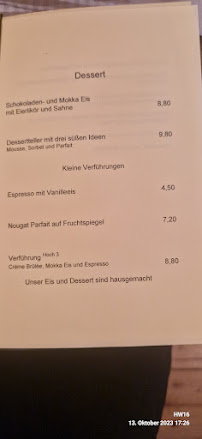 Menu / carte de Genusswerkstatt Menges à Flomborn