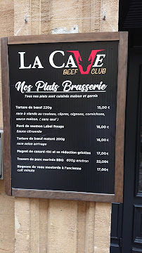 Menu du La Cave Beef Club à Metz