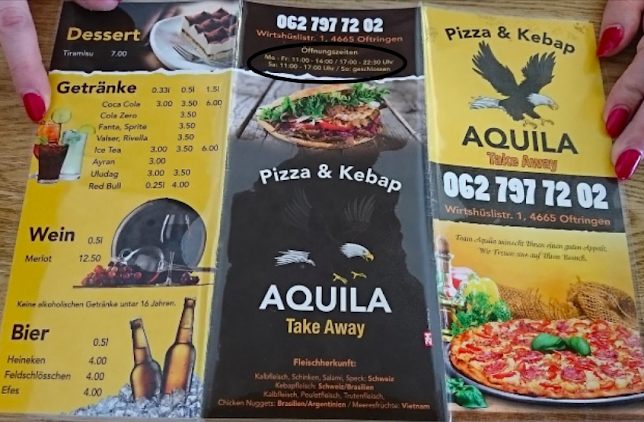 Pizzakurier und Take Away Aquila - Oftringen