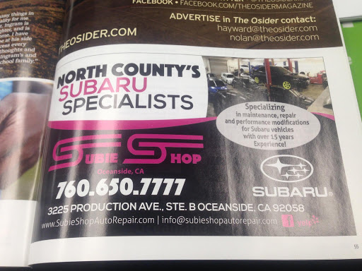 Car Repair and Maintenance «Subie Shop Automotive Repair», reviews and photos, 3225 Production Ave, Oceanside, CA 92058, USA