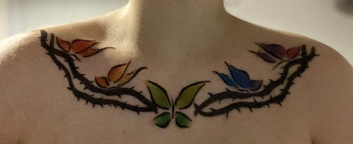 Explore quarter sleeve tattoo ideas for females, creative tattoo ideas in Arlington, available at The Chosen One Ink