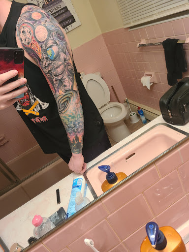 Explore broncos tattoo ideas, creative tattoo ideas in Lexington, available at Tempest Tattoo Studio