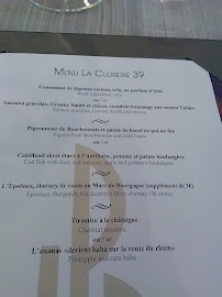 Restaurant Restaurant La Closerie à Dijon - menu / carte