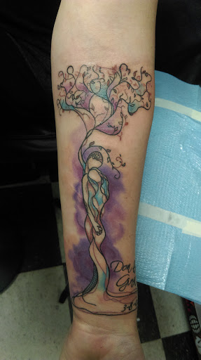 Explore rocky mountain tattoo ideas, creative tattoo ideas in Fayetteville, available at Chop Shop Tattoo