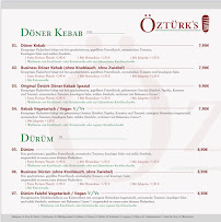 Menu / carte de Öztürk's à Jettingen-Scheppach