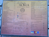 Menu du La Vecchia Roma à Rome