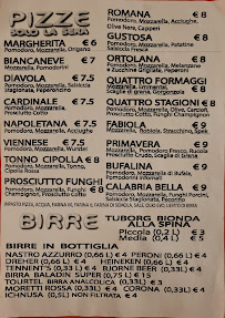 Menu du Calabria Bella à Cosenza