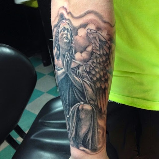 Explore daredevil tattoo ideas, creative tattoo ideas in Huntsville, available at Blacktide Tattoo Co.