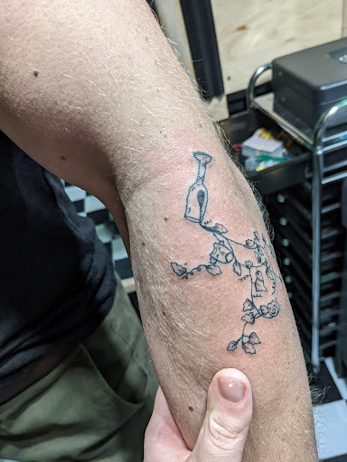 Explore monkey tattoo ideas, creative tattoo ideas in Conestoga, available at Blood and Steel LLC